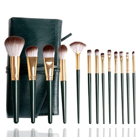 14 Piece Makeup Brush Set for Perfect Eye Makeup Application - Eyeshadow, Eyeliner, Concealer, Foundation, Blush, Eyebrows & Eyelashes
