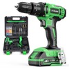20V Cordless Drill, Electric Power Drill Set with Battery Charger,