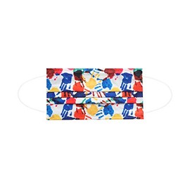 Komonee Face Mask 3 Ply Disposable Hand Prints Dustproof Mouth Cover Covering For Men Women Outdoors Indoors Cycling Ski Protection (Pack of 10)