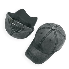 Glamorstar Classic Unisex Baseball Cap Adjustable Washed Dyed Cotton Ball Hat, Black, One Size