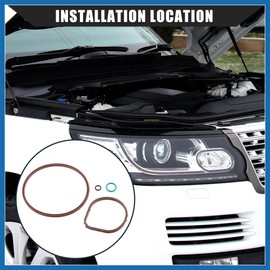 A ABSOPRO Engine / 5.0L Vacuum Pump Seal Kit for Land Rover Discovery / 3.0L Vacuum Pump Gaskets for Jaguar F-Pace/Elasticity/Fluororubber / 1 Set/Brown /LR012685 Item Replacement