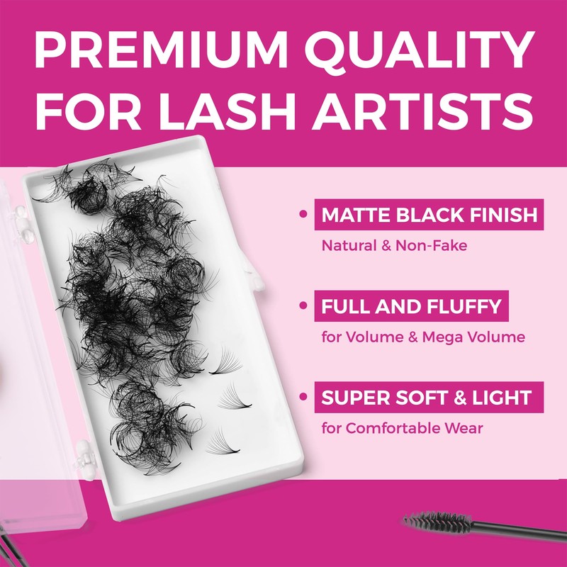 Eyesy Lash Eyesy Lash 500 Promade Fans - 16D 0.03