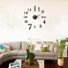 Hxezoc Hxezoc 10inch-20inch Frameless DIY Wall Clock Black 3D Mute