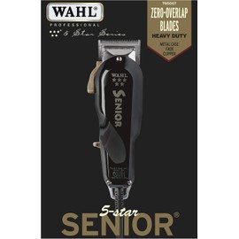 Wahl Professional 5 Star Series Senior Clipper #56291 ideal para estilistas y barberos profesionales V9000 motor electromagnético negro - carcasa inferior de metal de aluminio