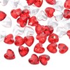 sourcing map 30Pcs Heart Rhinestones, 10mm Pointed Back Heart Glass
