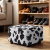 Hechitok Cow Print Ottoman Covers Slipcover Rectangle Form Fit Stretch