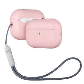 Haobobro [Lambskin Series] AirPods Pro 2. Generation Hülle 2022 - AirPods Pro 2 Leder Case - AirPods Pro 2 Leather Case - AirPods Pro 2 Ledercase - AirPods Pro 2 Lederhülle Schutzhülle - Rosa