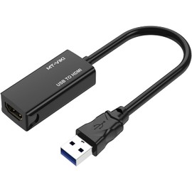 MT-VIKI USB 3.0 to HDMI Adapter, USB 3.0 to HDMI Male to Female Adapter, Supports 1080P, Mac OS, Windows 10/8.1/8/7 (Unidirectional)