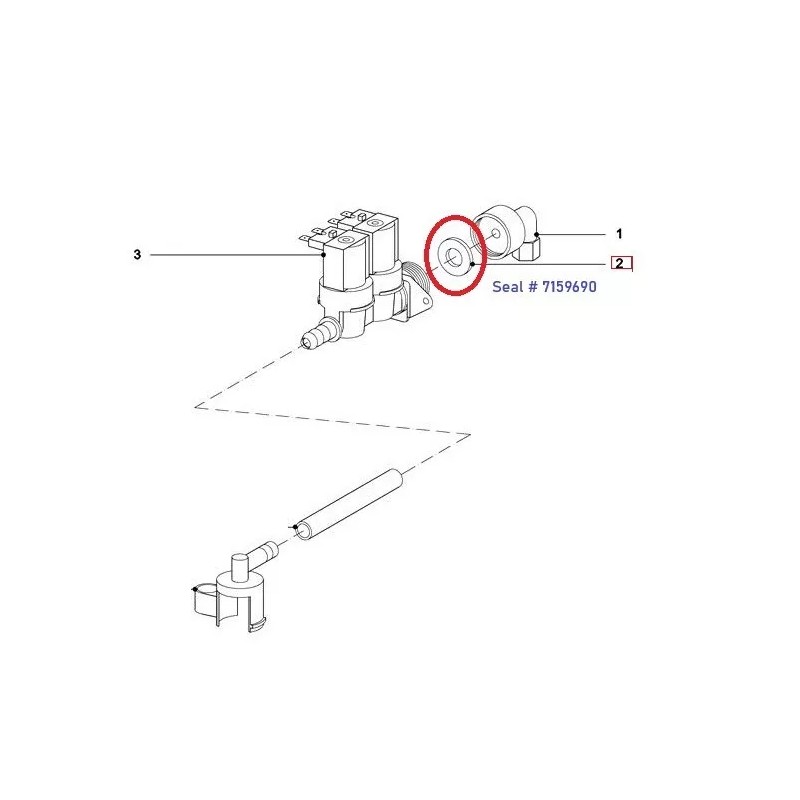 CVA4xxx, CVA6xxx Miele Coffee Maker Water Inlet Valve Seal #