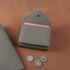 HANATORA SA03-BP Genuine Leather Mini Wallet, Italian Leather, Trifold Wallet,