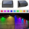 FLITI Brighter Solar Fence Lights RGB 8 Colors, Dusk to