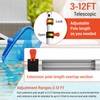 ACTREY Telescopic Pool Pole,12FT Extendable Pool Pole,Heavy Duty Aluminum Telescoping