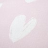 Catherine Lansfield Brushed Cotton Hearts Single Fitted Sheet White Pink