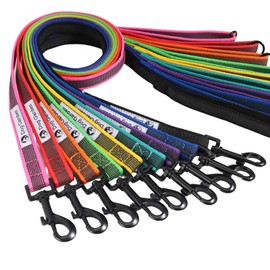 DogGarden Non-Slip Leash for Small Dogs, Dog Lead Compatible with Gloves, Lightweight, Washable, Dries Quickly, Non-Stretch,: 0.6 inches (15 mm) Wide, Black