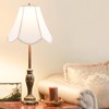 GO&SO 6x13x10.6" Barrel Lamp Shades (Spider) Yellowish Beige Scalloped Lamp