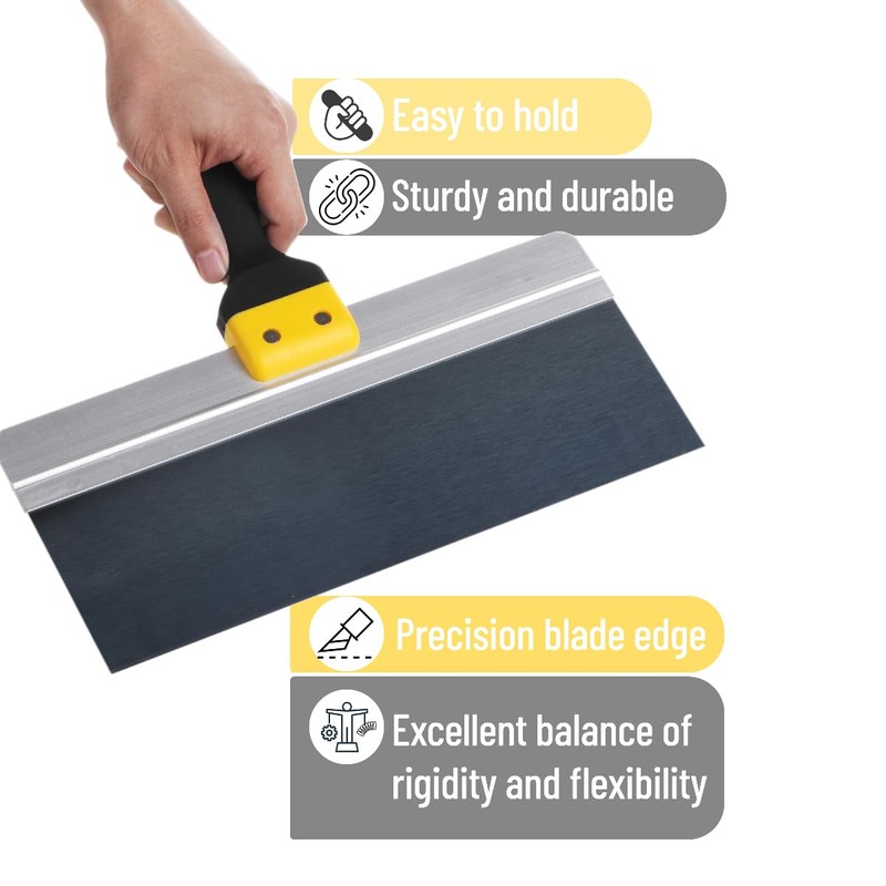Bates- Taping Knife, 8 Inch, Blue Steel Drywall Taping Knife