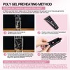 JEWHITENY Poly Extension Gel Nail Kit 14 PCS Poly Gel