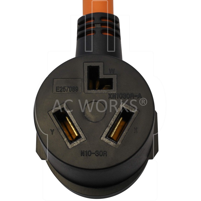 AC WORKS 10-50P 50-Amp 3-Prong Old Style Dryer/Range Plug to