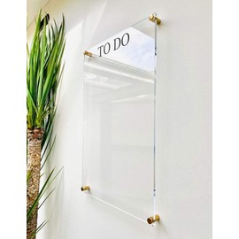 Large Clear Acrylic To Do List for wall | Dry-Erase Message White Board Calendar Wall Mounted Office Home Family Organization Tools Must Haves School Kids Adult Mom Teen Monthly Weekly ADHD Tools