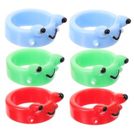 BESPORTBLE 6pcs Frog Rings Lightweight Resin Animal Jewelry for Teen Fashion Knuckle Rings for Parties and Everyday Wear Safe for Sensitive Skin