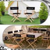 Irenare 2 Set Directors Chair Canvas Replacement Black Movie Chair