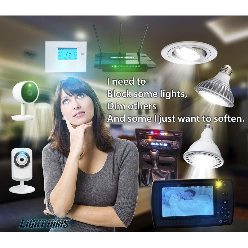 LIGHTDIMS Original Strength - LED dimming Covers for Routers, Electronics