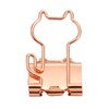 100 Pcs Binder Clips Metal Hollow Cat Shape Rose Gold