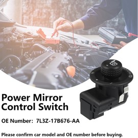 7L3Z-17B676-AA Front Left Side Power Mirror Control Switch for Ford E150 E250 E350 Super Duty Expedition F150 F250 F350 Fusion