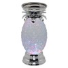 YAKii 9.5" Pineapple LED Color Changing Shine Lava Lamp,Swirling Water Waves Lamp Kid Safe Battery/USB Cable Operated,Table Lamp Candle Holder Table Decoration Silver