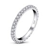 AINUOSHI Eternity Ring Women's 925 Sterling Silver Simulated Diamond Stackable