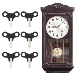 Clock Winding Key Steel Construction, Set of 6 Portable Vintage, Antique Clocks Accessories for, Winding with, Wide Application Repair Tools