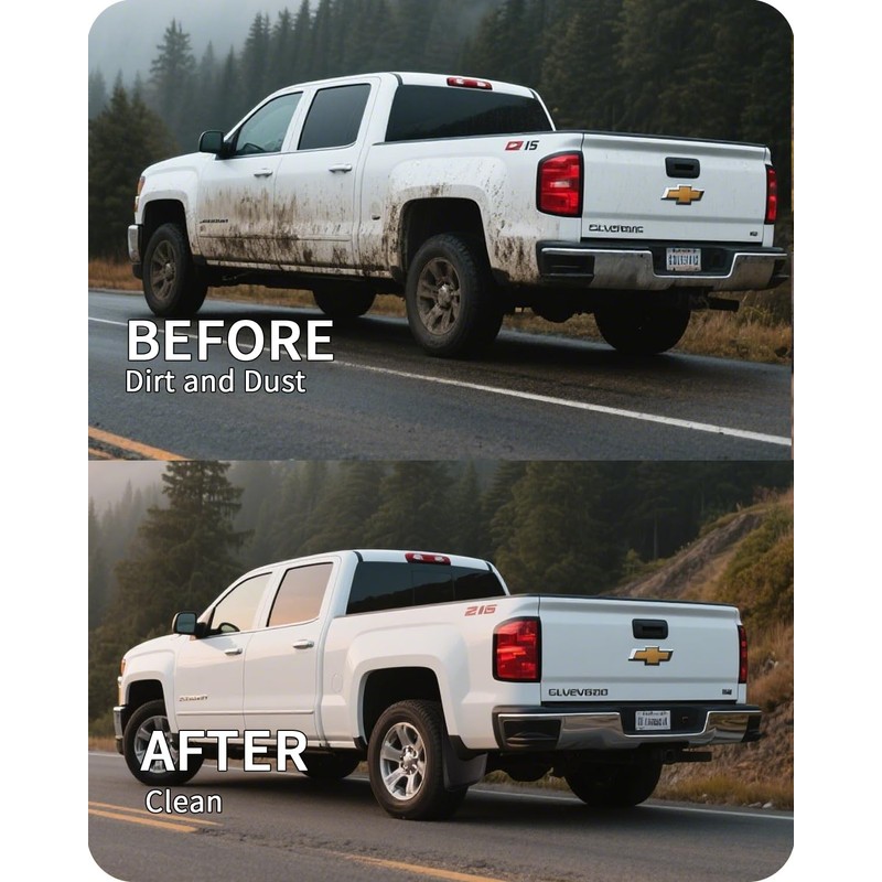Yldqcfu Heavy Duty Mud Flaps for Trucks - 4PC No-Drill