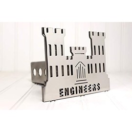 Custom Hitch Covers 12742-Stainless Steel Engineers Castle Hitch Cover, 2"