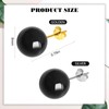 WGXIA Black Agate Studs Earrings Ball Jade Stud Earrings, Natural