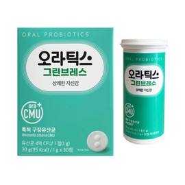 Orapharm 오라틱스 구강유산균 그린브레스 1g x 30정 / 써클 Oratix Oral Probiotics Green Breath 1g x 30 Tablets / Circle