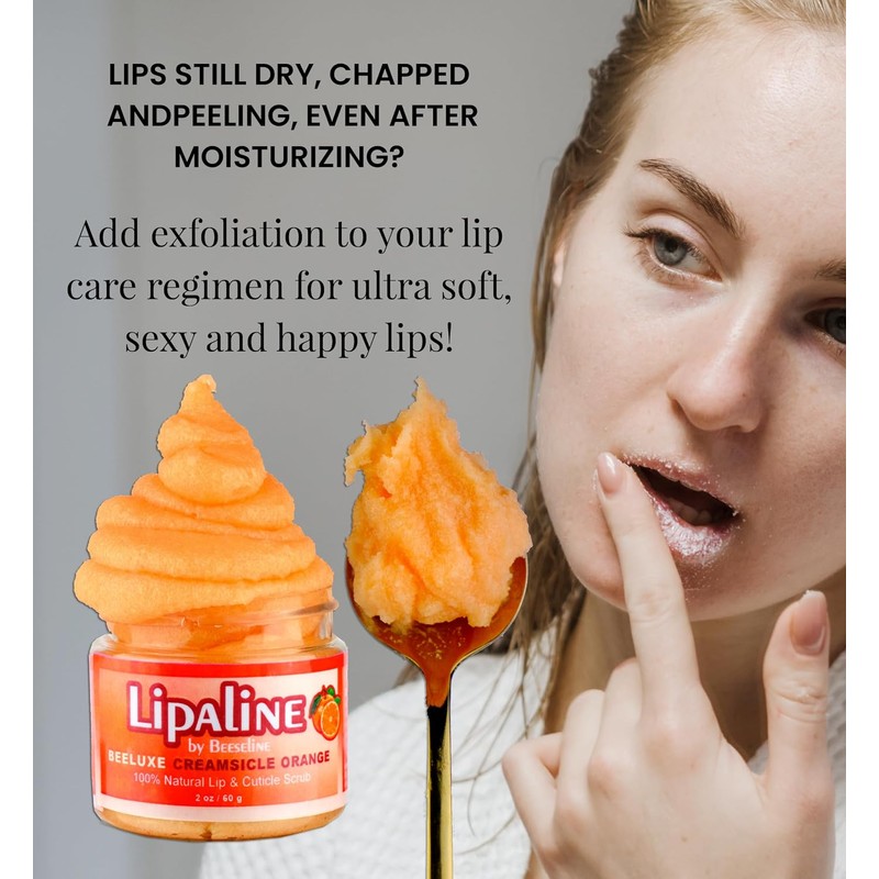 Lipalene HoneyLuxe Exfoliante para labios y cutículas 100% natural (2