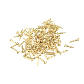 uxcell Tiny Brass Nails 1mmX8mm(DXL) for Wooden DIY Decorative Pictures Boxes Household Accessories Brass Tone 150pcs