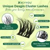 Lash Clusters 3D Effect Eyelash Clusters KEYYOU 144pcs D Curl