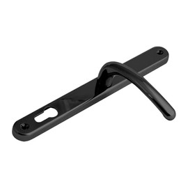 Fab & Fix - UPVC Black Balmoral Door Handle Set, 92mm PZ, Lever/Lever, 210mm Screw Centres for External Doors