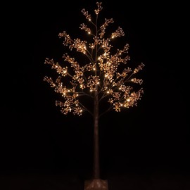 TYBEEU 4ft Lighted Baby's Breath Tree with 64 Warm White LED Lights, Dimmable, Ideal for Indoor & Outdoor Holiday Decor, Home, Garden, Wedding & Party