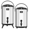 2 Pack Silver 3.2 Gal Insulated Beverage Dispenser for Hot/Cold