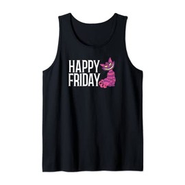 Happy Friday Purple Grinning Striped Cat 13th On Friday Tank Top