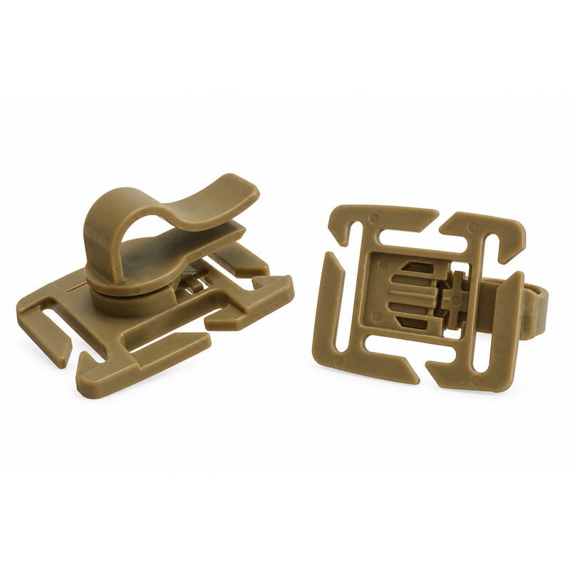 2-Pack Rotatable MOLLE Hydration Tube Clips for 20/25 mm Webbing,