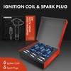 A-Premium Set of 6 (Blue) Ignition Coil Pack and Iridium