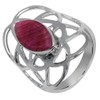 Orchid Jewelry Brass Red Ruby Celtic Ring Wedding Gifts for