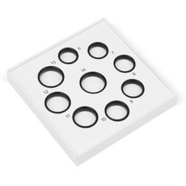 xiaobi Smart Ring with Call/Clock/Events Alerts, No APP Subscription, Body Temp/Heart Rate/Women's Health Tracker, 5ATM Waterproof Fitness Ring for Android & iOS Only Sizing Kit(6-14#)