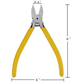 Kalim 6'' Diagonal Cutting Pliers, Professional Wire Cutter with High-Duty Chrome Vanadium Alloy Steel Cutting Edge