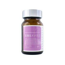 CELEBLISSTA Supplement, Folic Acid & Omega 3, 90 Day Supplies, 90 Tablets / 400 μg per Capsule, Basic Supplement, Folic Acid, Omega 3, Salmon Oil (Made in Japan)