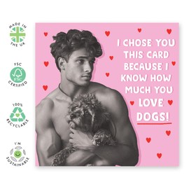 Central 23 Best Friend Birthday Card - I Chose You This Card Because - Funny Dog Birthday Card For Sister Bestie Humour - Hilarious Gifts For Her Women Female Friends - Comes With Stickers