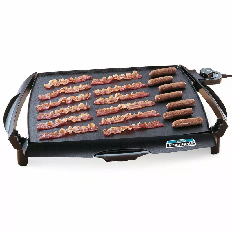 Presto Cool-Touch Big Griddle Kitchen Electric Non-Stick Grill Cooker Flat